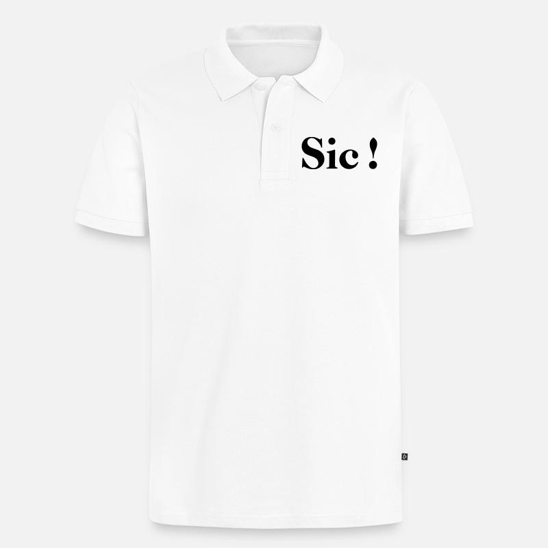 Sic! - Männer Premium Bio Polo Shirt - Weiß
