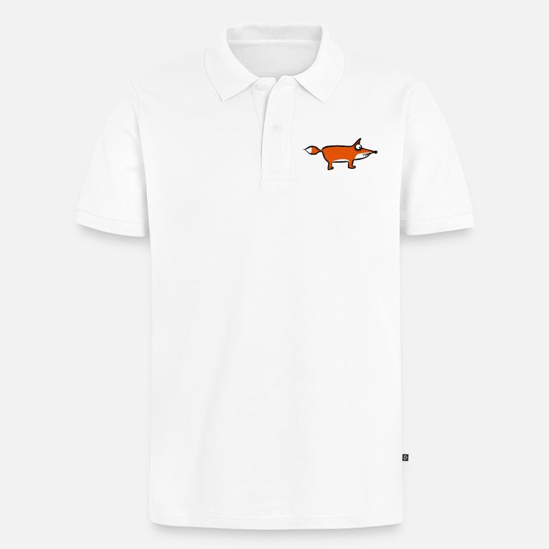 Fuchs - Männer Premium Bio Polo Shirt - Weiß