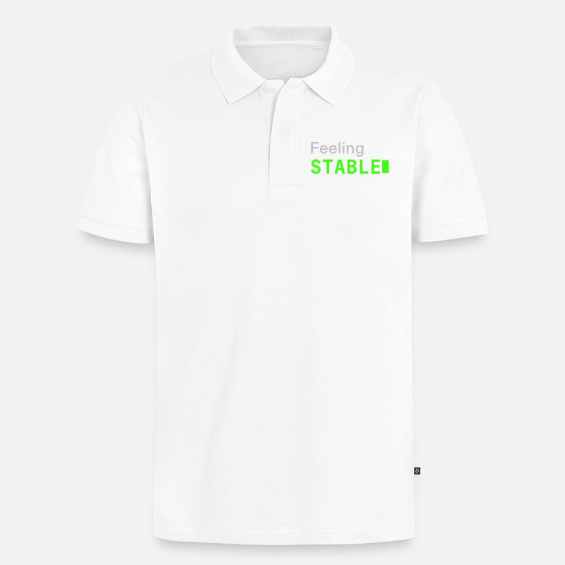 Feeling Stable | Developer mood - Männer Premium Bio Polo Shirt - Weiß