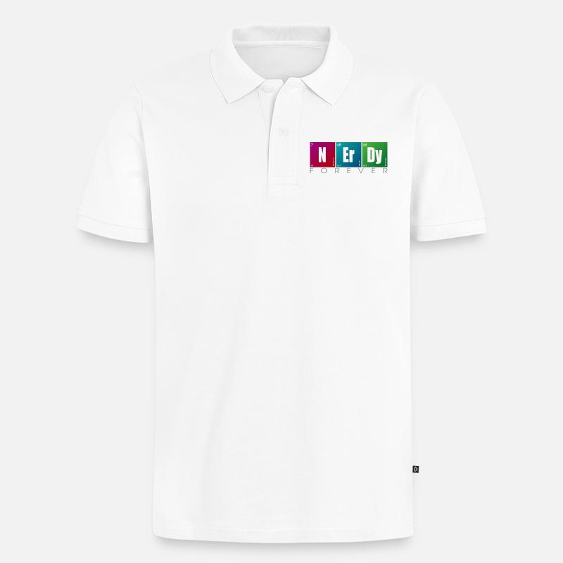 NERDY forever - NERDY Elements - Männer Premium Bio Polo Shirt - Weiß