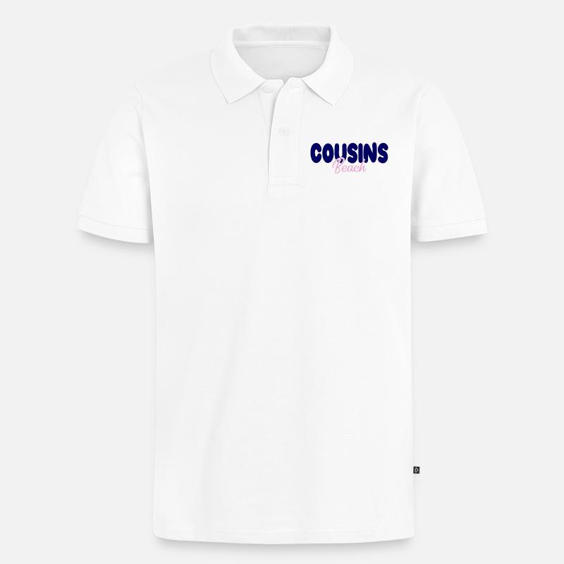 Cousins Beach – Bold & Soft - Männer Premium Bio Polo Shirt - Weiß
