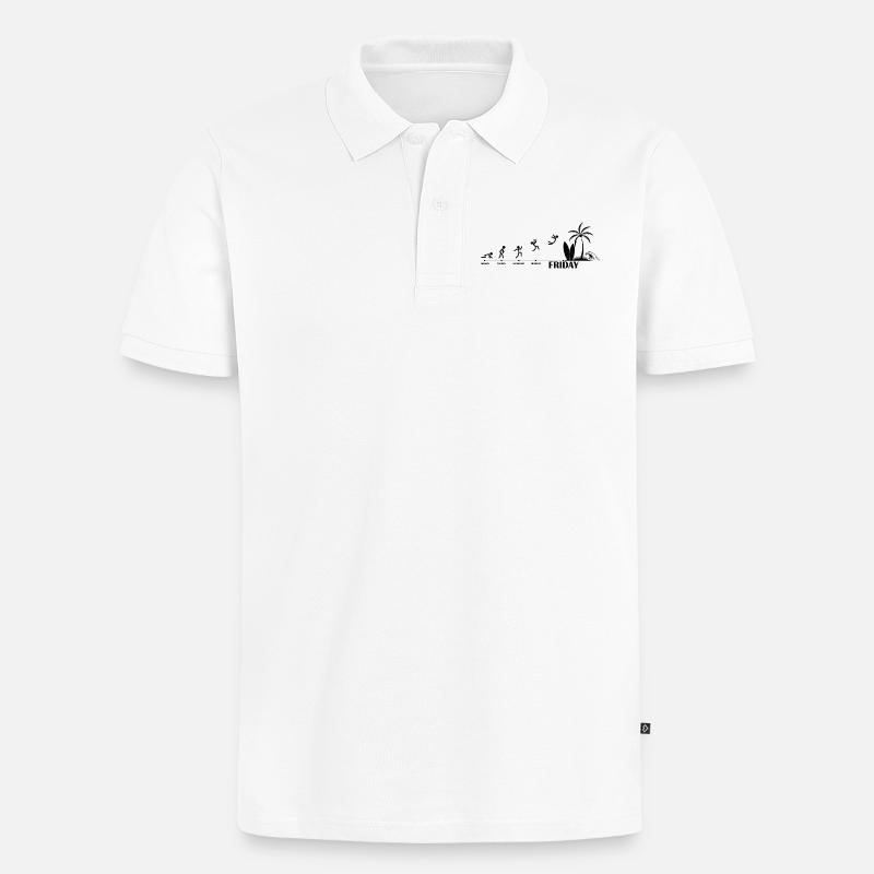 Enfin, Friday Beach Evolution - Polo bio Premium Homme - blanc