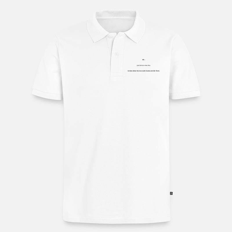 Bitte Design hochladen - Männer Premium Bio Polo Shirt - Weiß