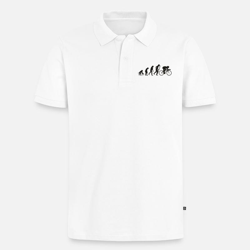 Eveolution cycling - Männer Premium Bio Polo Shirt - Weiß