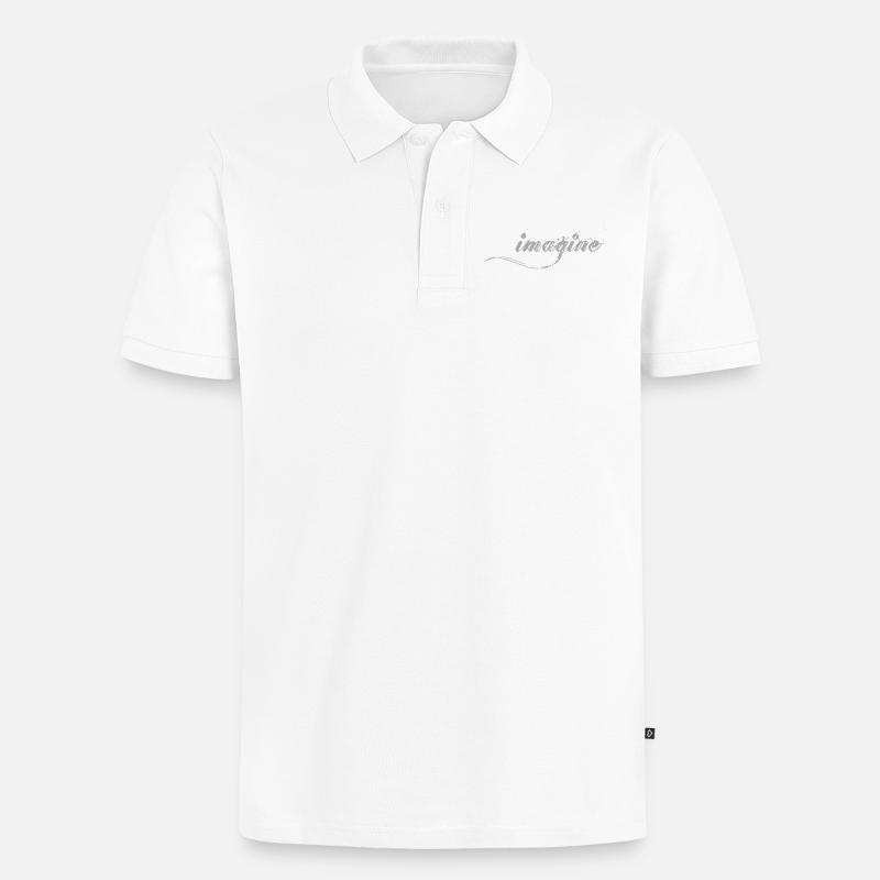 imagine  - Männer Premium Bio Polo Shirt - Weiß