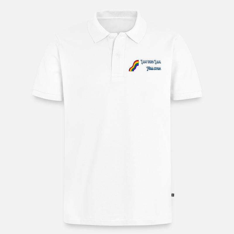 Ich bin, was ich bin - Männer Premium Bio Polo Shirt - Weiß