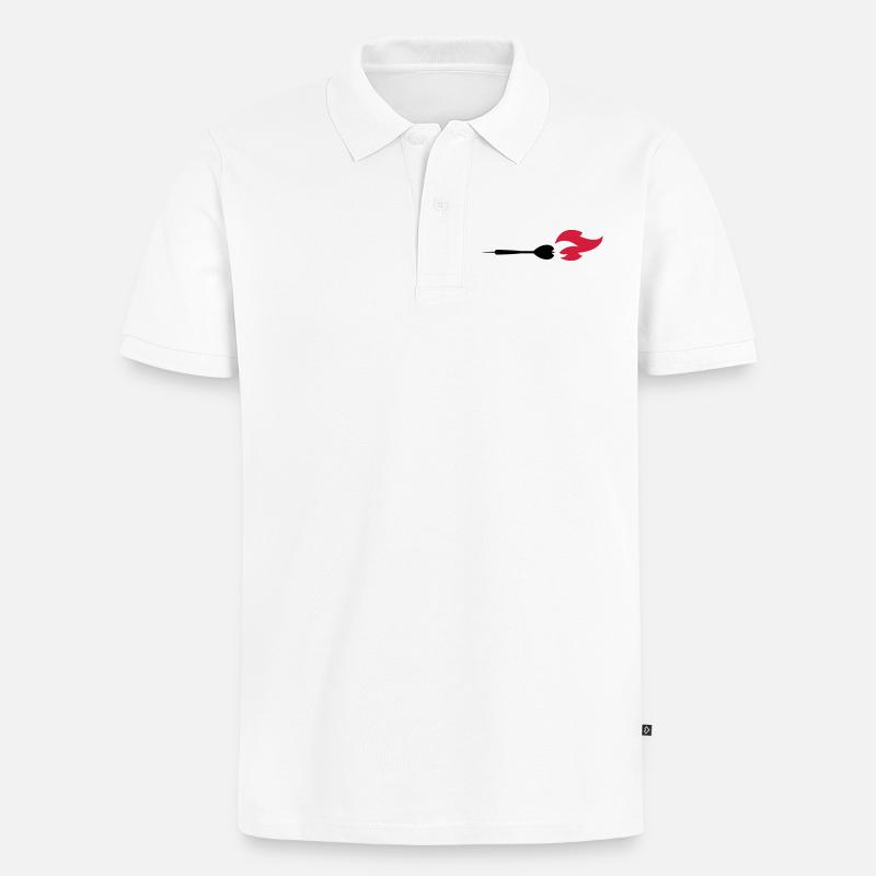 dart dartpfeil - Männer Premium Bio Polo Shirt - Weiß