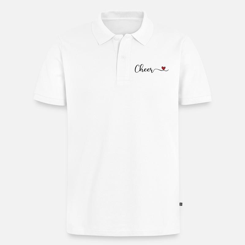 Cheer - Männer Premium Bio Polo Shirt - Weiß