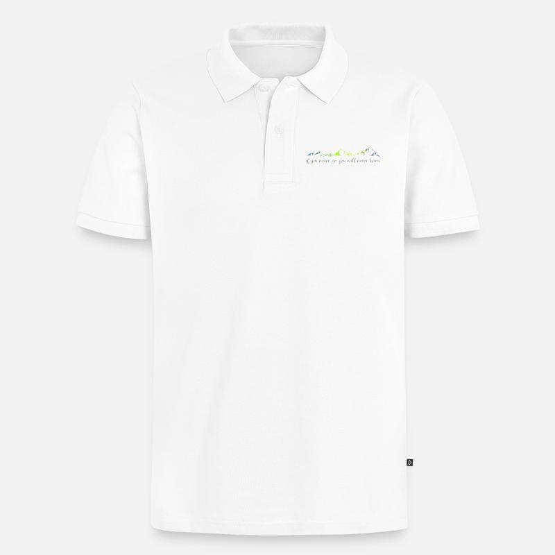 never go, never know - Männer Premium Bio Polo Shirt - Weiß