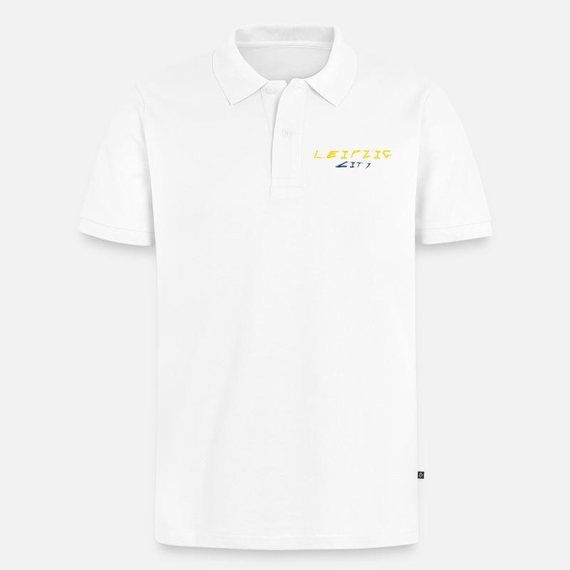 Leipzig - Männer Premium Bio Polo Shirt - Weiß