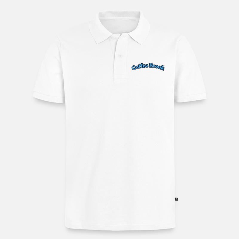 pause-café - Polo bio Premium Homme - blanc