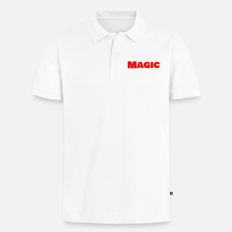 Magic - Männer Premium Bio Polo Shirt - Weiß
