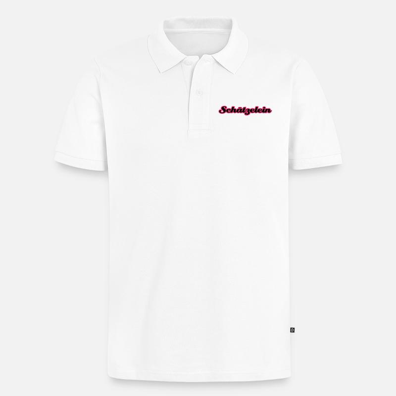 Schätzelein - Männer Premium Bio Polo Shirt - Weiß