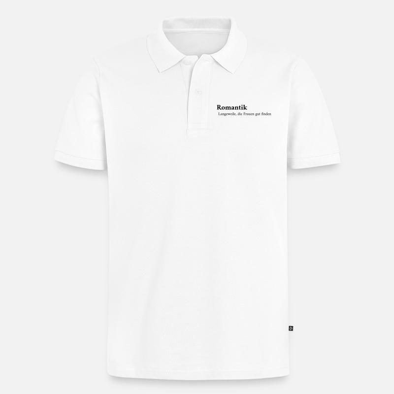 Romantik Definition - Männer Premium Bio Polo Shirt - Weiß