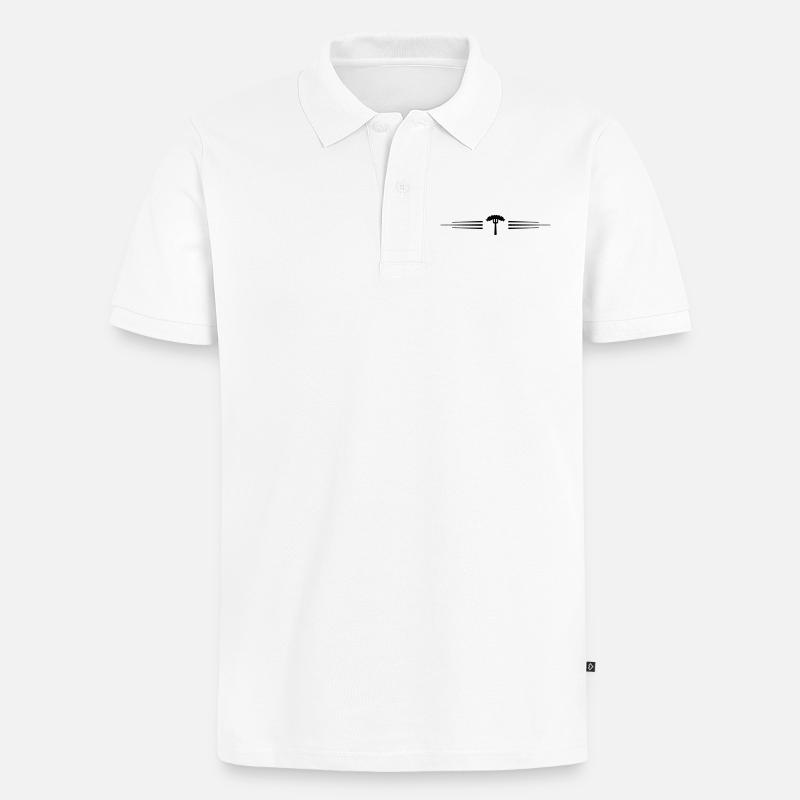 Saucisse, fourchette, currywurst - Polo bio Premium Homme - blanc