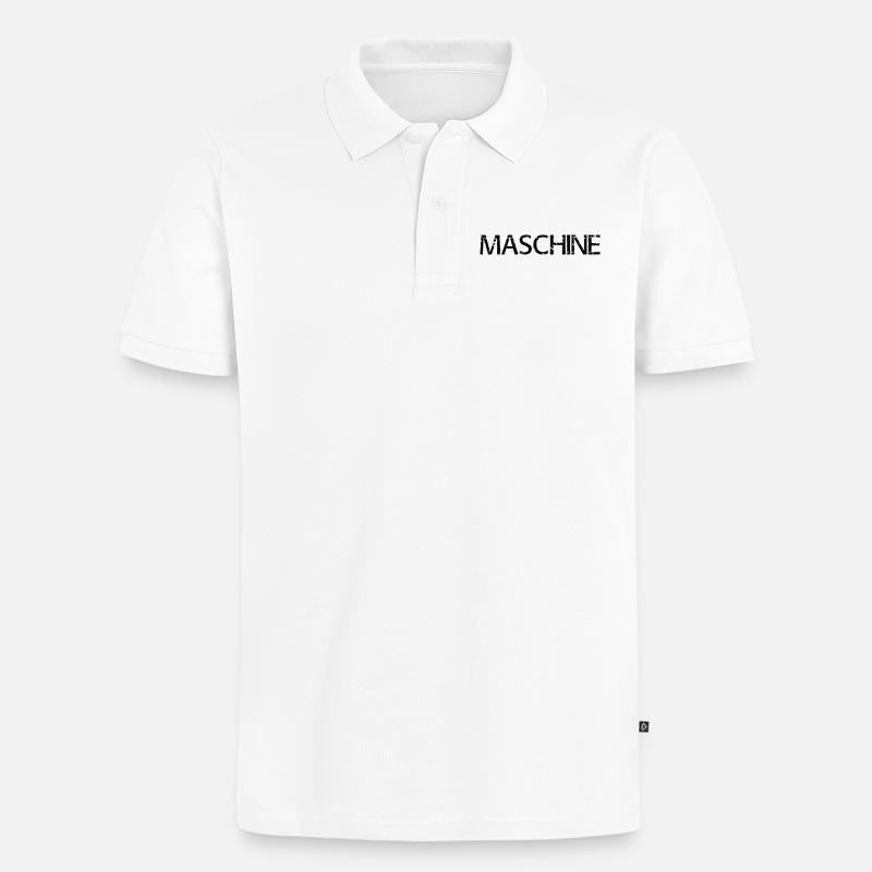 MACHINE - Polo bio Premium Homme - blanc