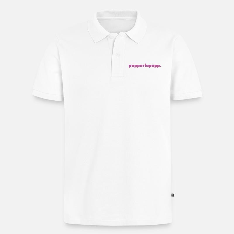 papperlapapp. - Männer Premium Bio Polo Shirt - Weiß