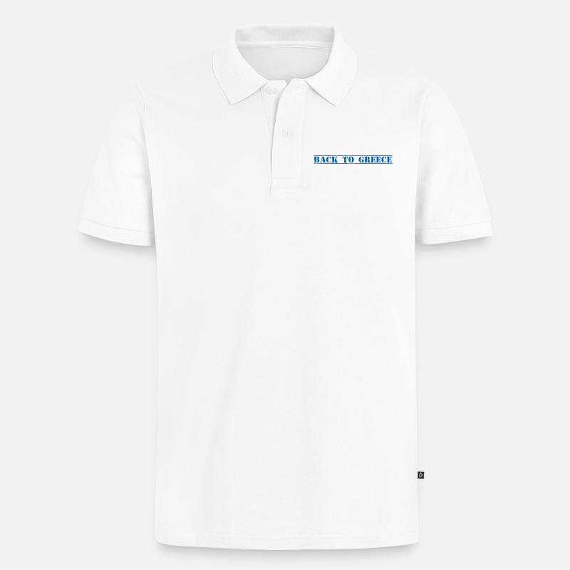Grèce, Grèce - Polo bio Premium Homme - blanc