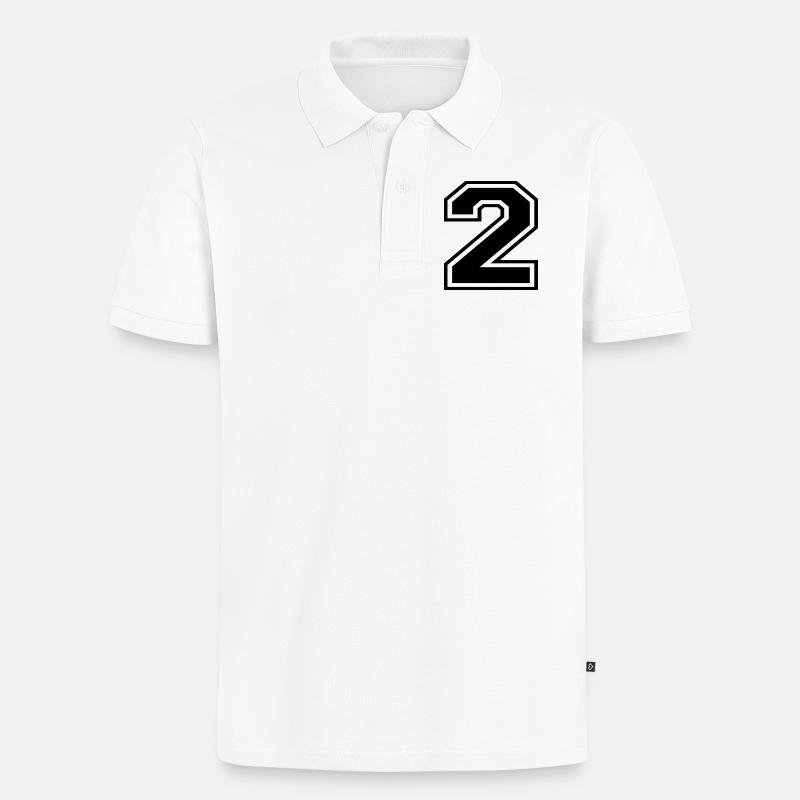 2 - Männer Premium Bio Polo Shirt - Weiß