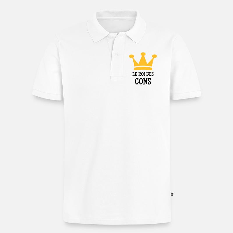 Le Roi des Cons - Polo bio Premium Homme - blanc
