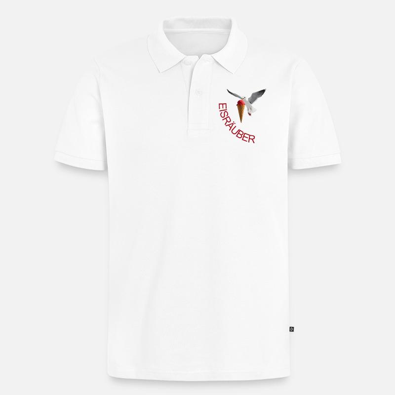 Möwe mit Eiscreme Eisräuber - Polo bio Premium Homme - blanc
