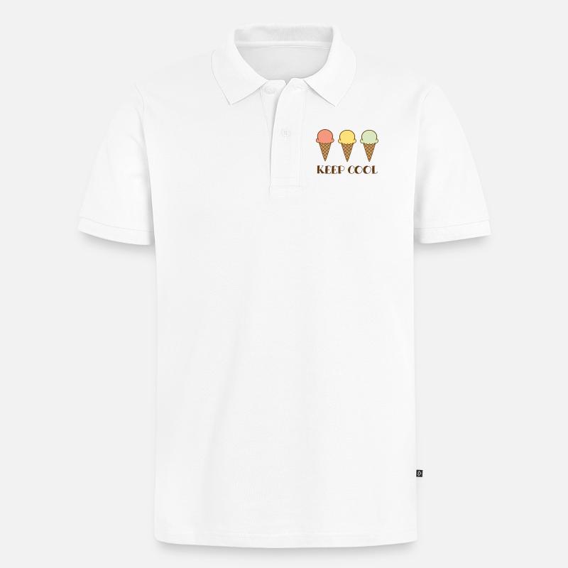 Keep cool - Männer Premium Bio Polo Shirt - Weiß