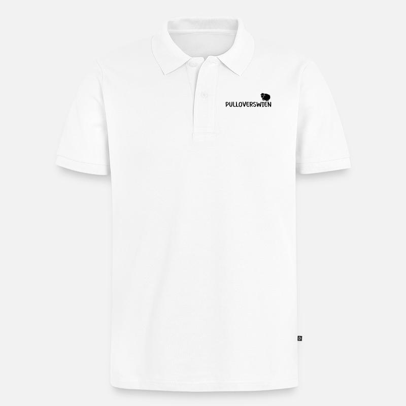 Pulloverswien Plattdeutsch Ostfriesisch Schaf - Männer Premium Bio Polo Shirt - Weiß