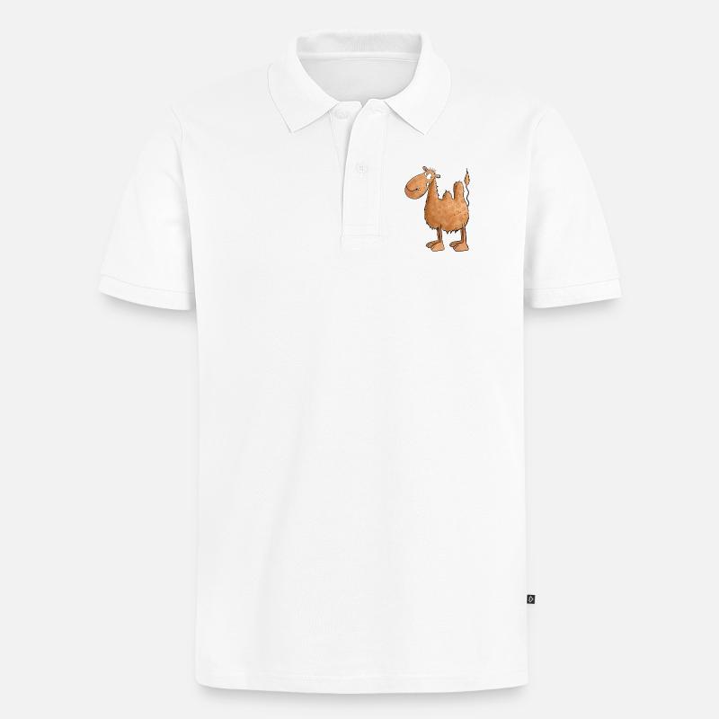 Drolliges Kamel I Tiere - Polo bio Premium Homme - blanc