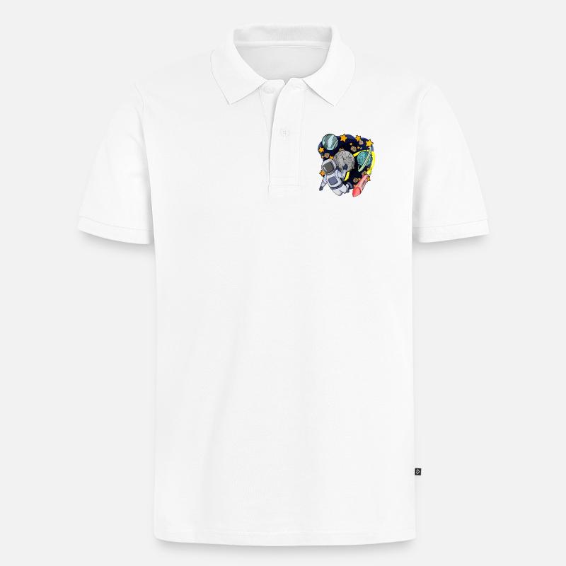 Astronaute dans l’espace - Polo bio Premium Homme - blanc