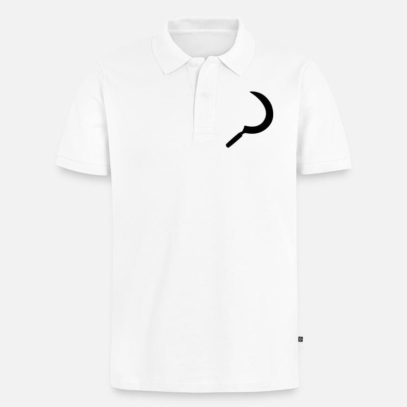 Sichelschattenbild - Männer Premium Bio Polo Shirt - Weiß
