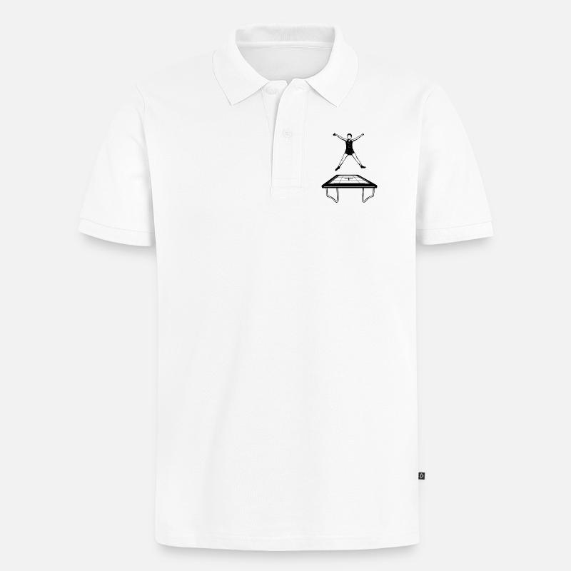 Trampolin Junge - Männer Premium Bio Polo Shirt - Weiß