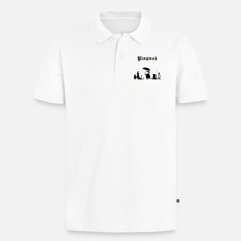 Plagued with problems - Männer Premium Bio Polo Shirt - Weiß