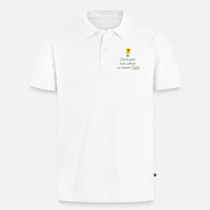 Statement-Design-Handwriting-on-Women'sCut with a  - Männer Premium Bio Polo Shirt - Weiß