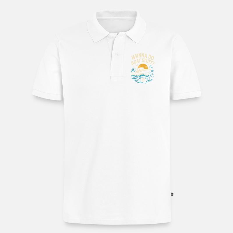 Wollen Sie Bootssachen machen? - Männer Premium Bio Polo Shirt - Weiß