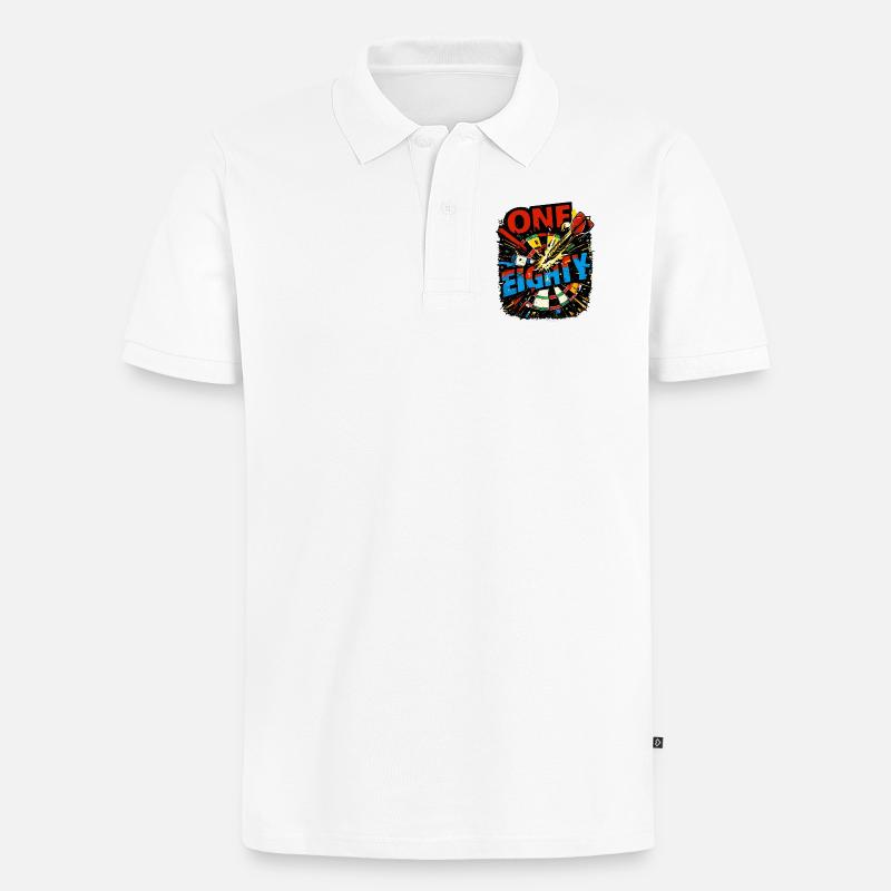 Dart One Eighty - Männer Premium Bio Polo Shirt - Weiß