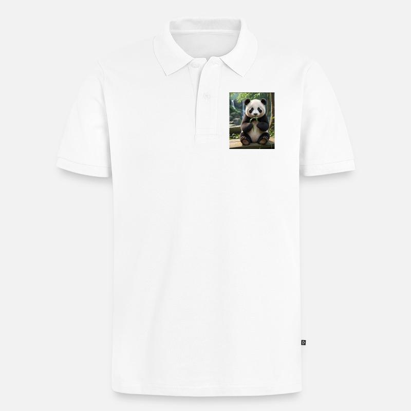 Conception Panda - Polo bio Premium Homme - blanc