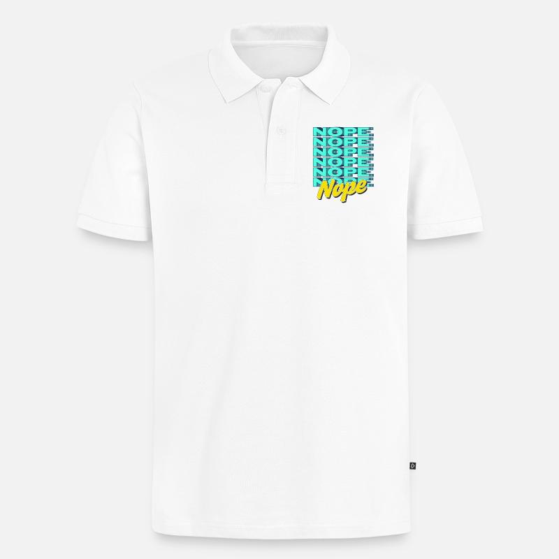 NOPE – Déclaration audacieuse et impertinente - Polo bio Premium Homme - blanc
