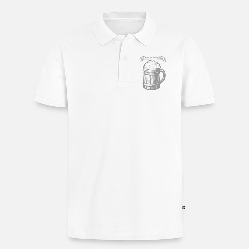 Ein Prosit der Gemütlichkeit - Männer Premium Bio Polo Shirt - Weiß