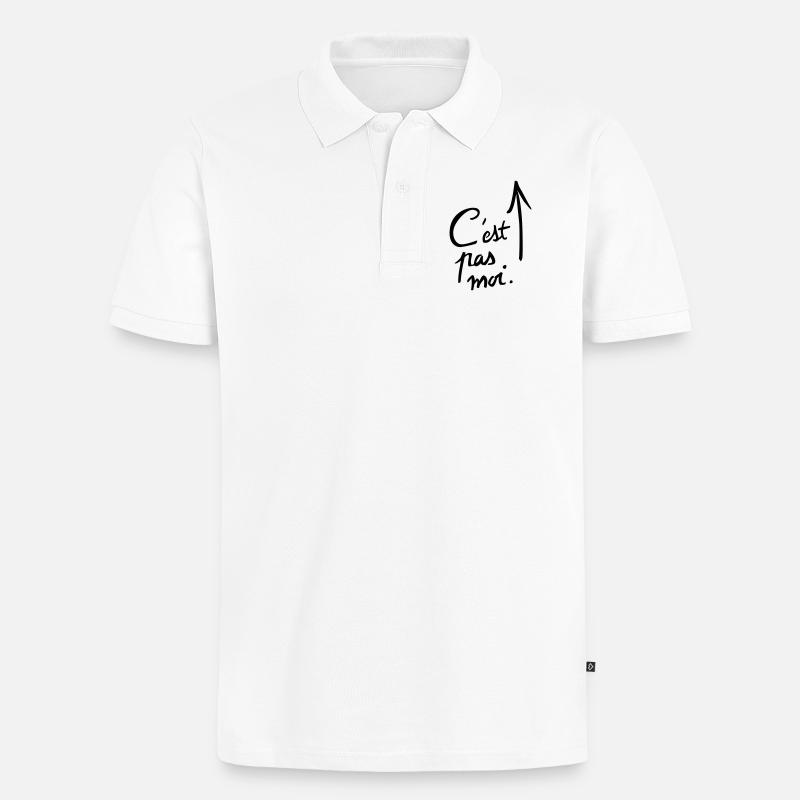 c'est pas moi. - Polo bio Premium Homme - blanc