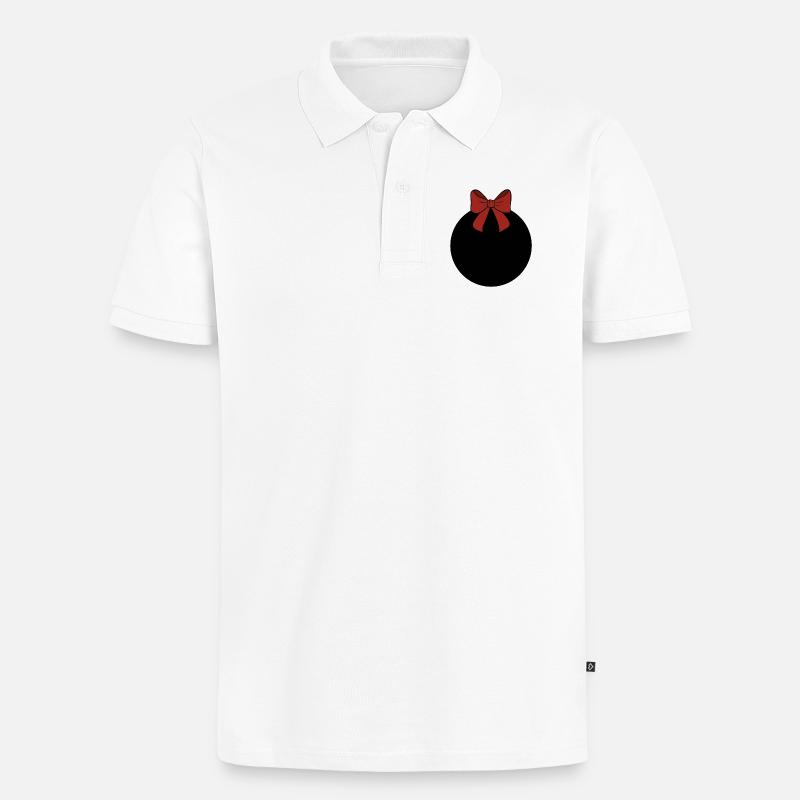 Weihnachtskugel  - Männer Premium Bio Polo Shirt - Weiß