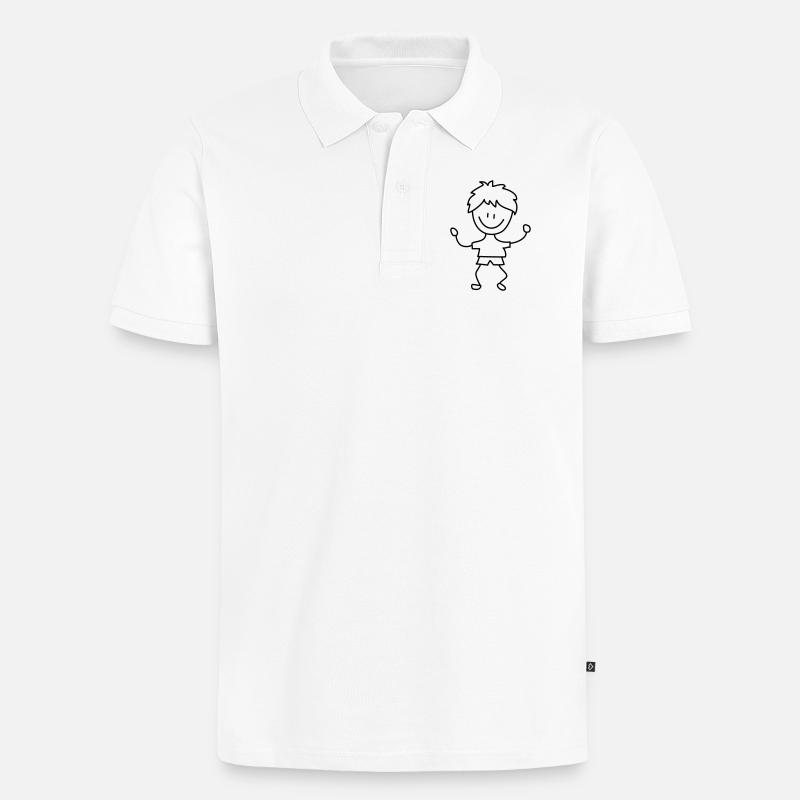 kind junge kindergarten - Männer Premium Bio Polo Shirt - Weiß