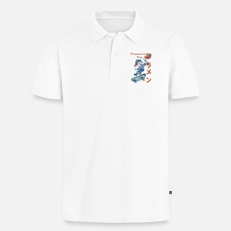 Propulsé par Ramen - Polo bio Premium Homme - blanc