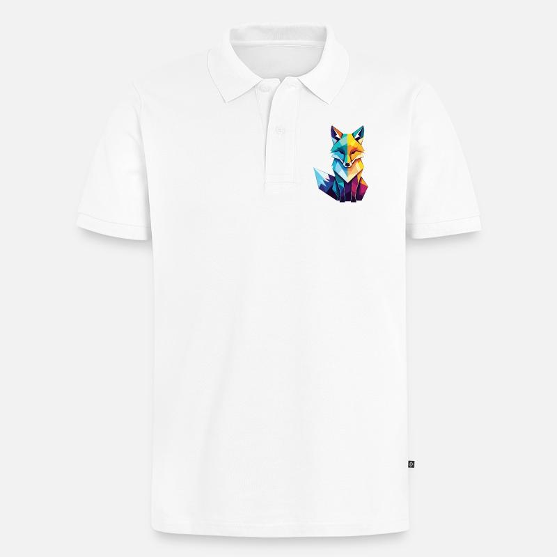 Fuchs - Männer Premium Bio Polo Shirt - Weiß