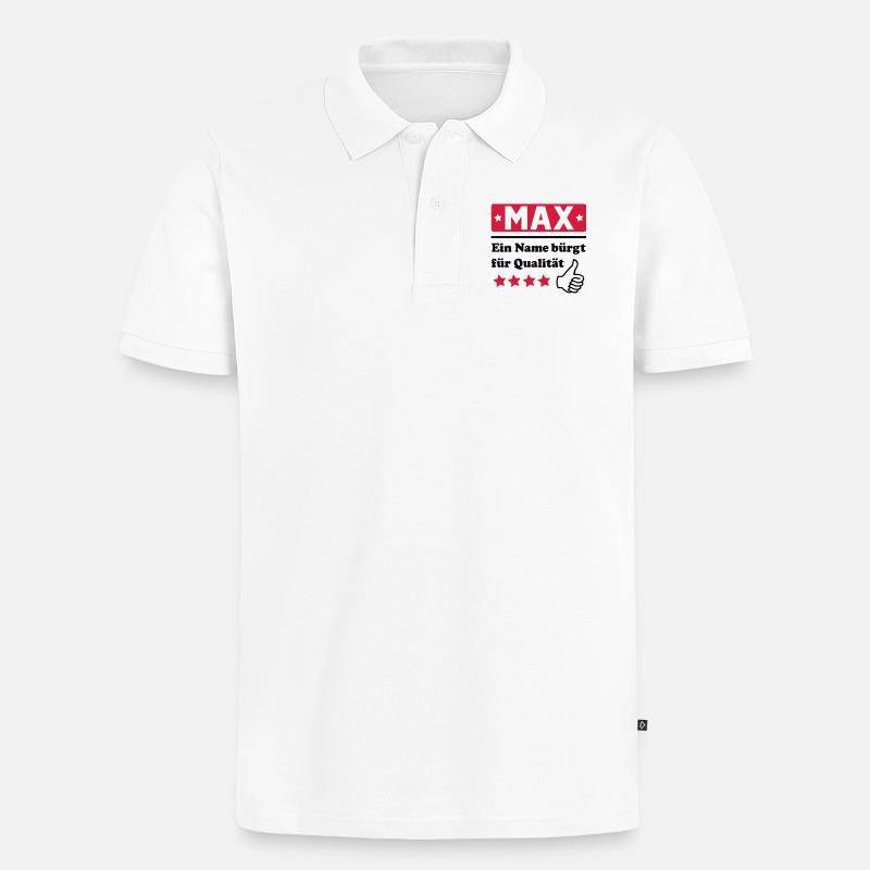 max - Männer Premium Bio Polo Shirt - Weiß