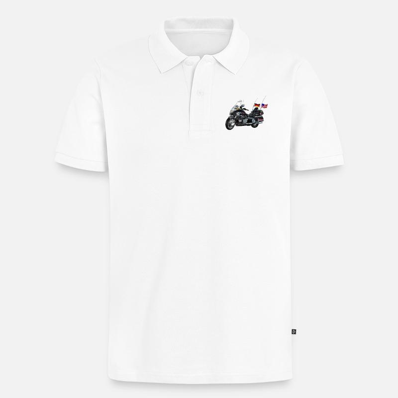 Old Wing - Männer Premium Bio Polo Shirt - Weiß