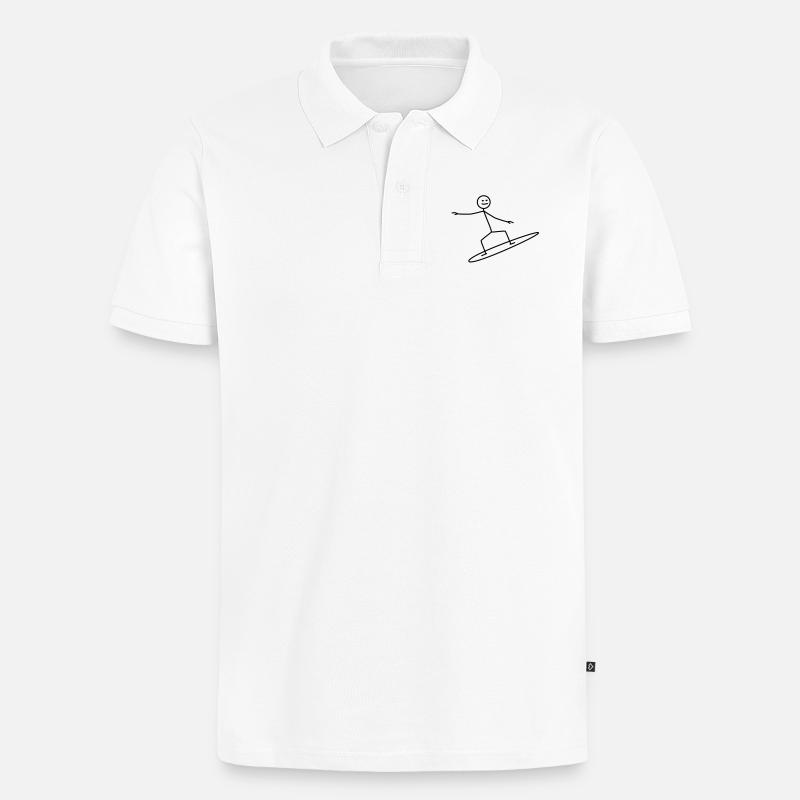 surfer - Männer Premium Bio Polo Shirt - Weiß