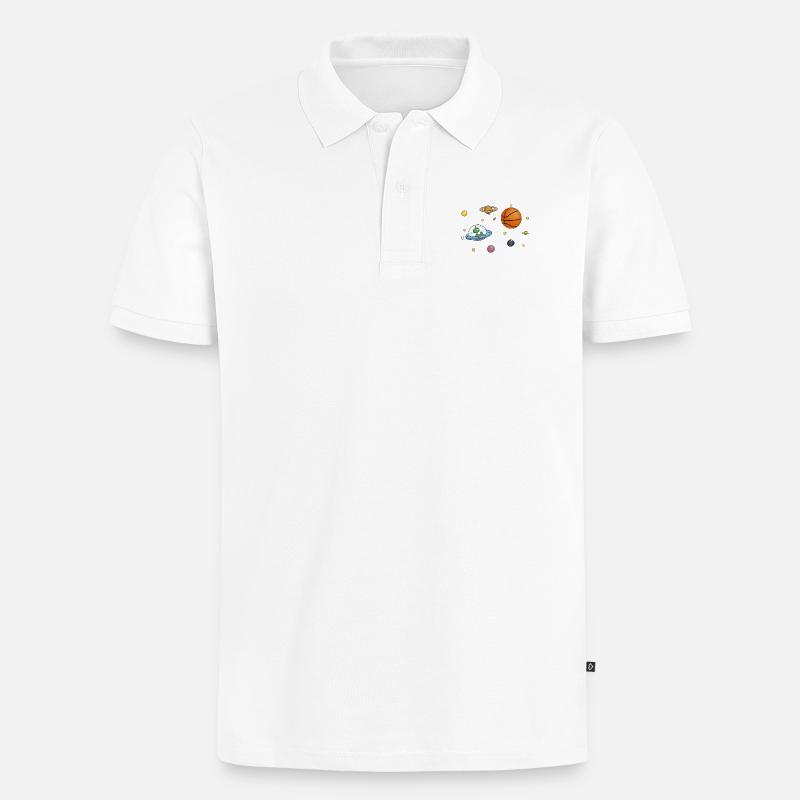 Bb Alien - Männer Premium Bio Polo Shirt - Weiß