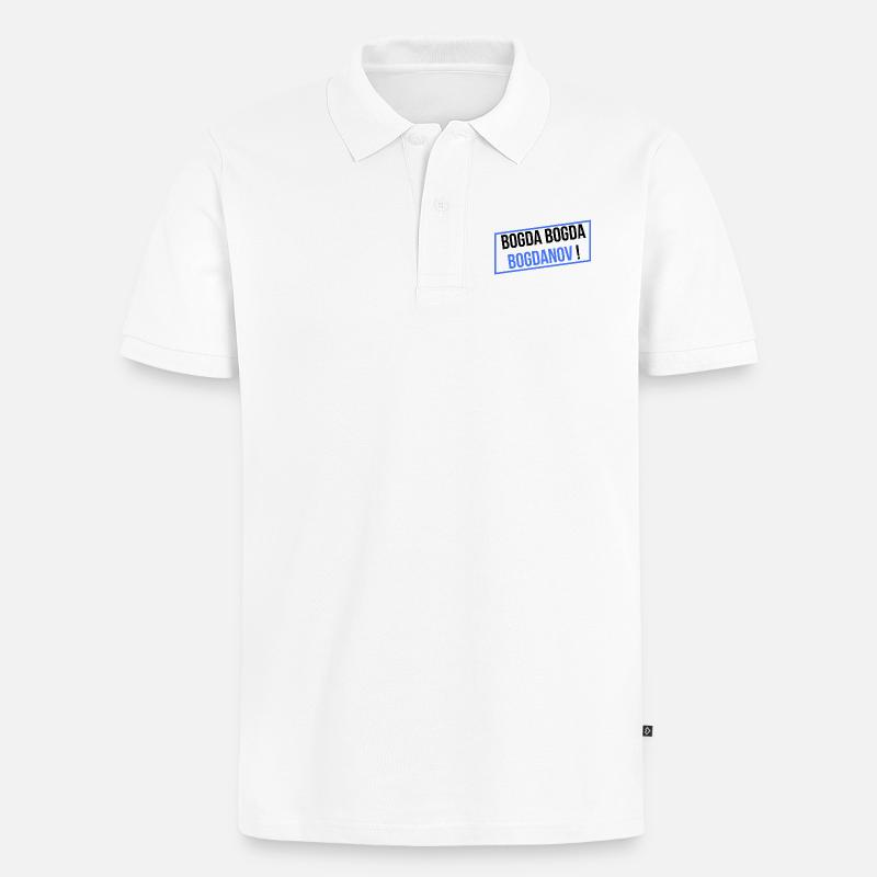 BOGDA BOGDA BOGDANOV! - Männer Premium Bio Polo Shirt - Weiß