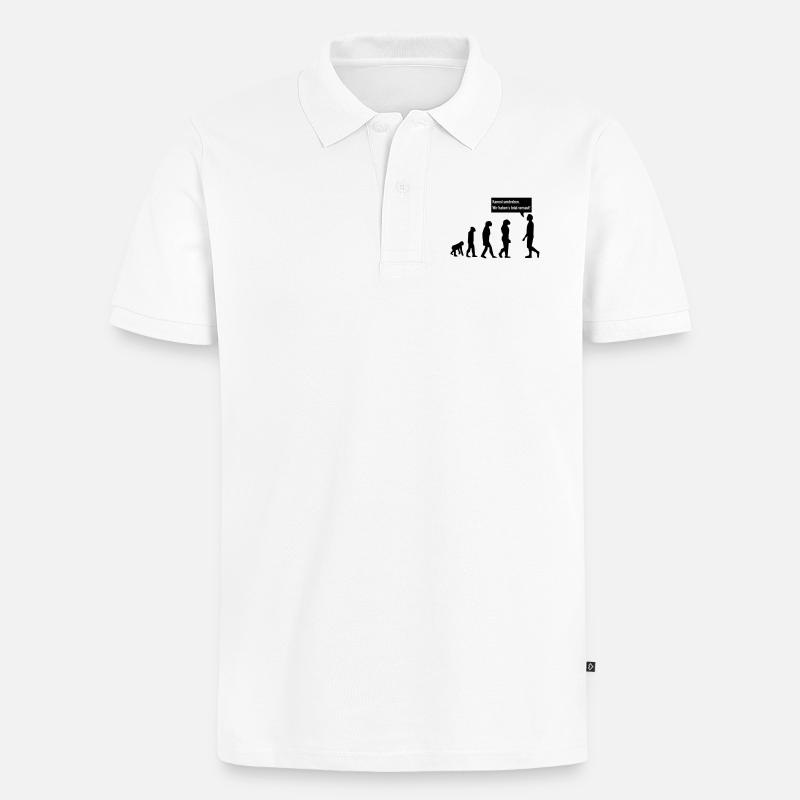 evolution umdrehen - Männer Premium Bio Polo Shirt - Weiß