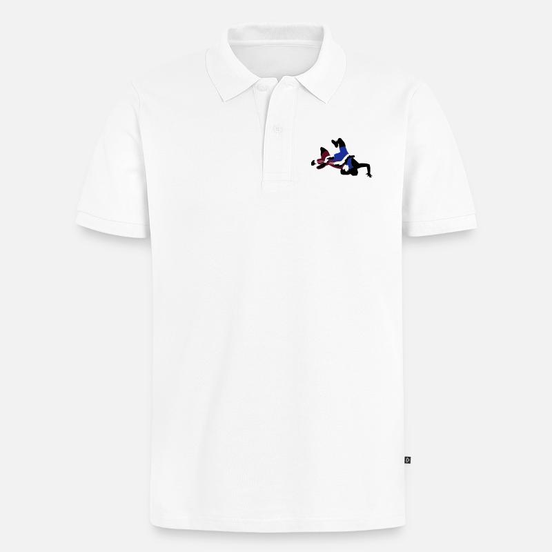 Ringer, Ringen - Männer Premium Bio Polo Shirt - Weiß